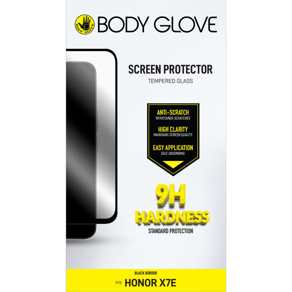 Body Glove Tempered Glass Screen Protector -HONOR X7e - Black Border (BGSGFGTG-HNX7E)