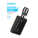 Anker Zolo Power Bank 20000mAh 45W With Dual Built-in USB-C Cables - Black (A110MH12)