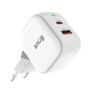 Snug USB/Type-C Wall Charger 35W with MFI Cable - White (SNP-TR-35BUC-MF)