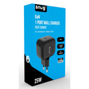 Snug 1 Port PD Wall Charger 25W - Black (SNP-TR-25BC1-B)