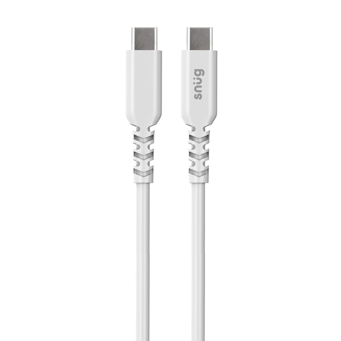 Snug Type-C To Type-C Cable 100W 1.2 Metre - White (SNPW-TYC1001M)