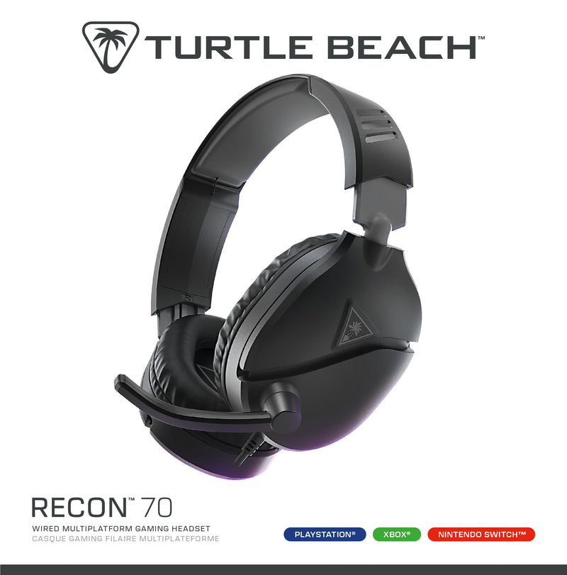 Turtle Beach Recon 70 Wired Gaming Headset Black-  TBS-5001-05