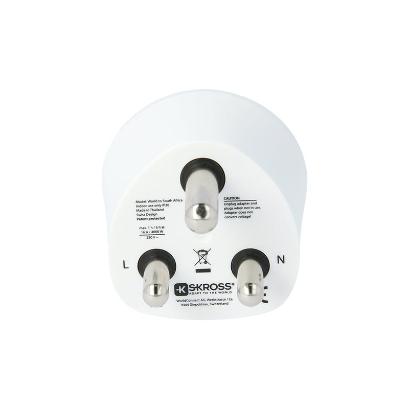 Skross World to South Africa Adapter Plug- (SKR-1.500224-E)