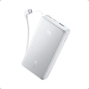 Anker Zolo Power Bank 20000mAh 22.5W With Built-in USB-C Cable - White (A110EH21)