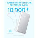 Anker Zolo Power Bank 20000mAh 22.5W With Built-in USB-C Cable - White (A110EH21)