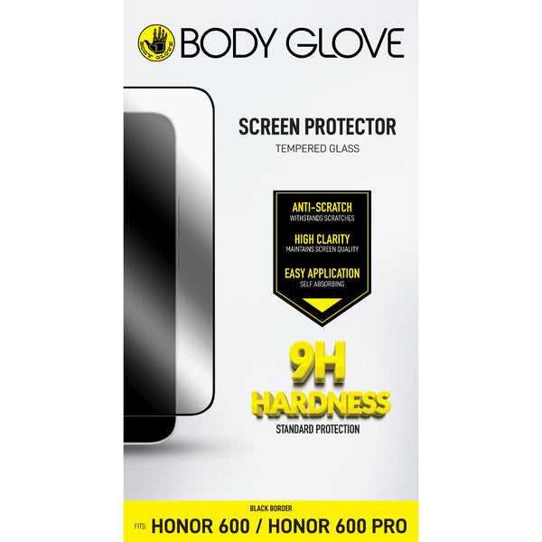 Body Glove Tempered Glass Screen Protector - HONOR 600 / 600 Pro - Black Border (BGSGFGTG-HN600P)