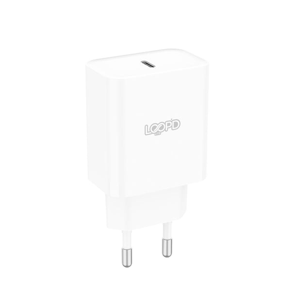 LOOPD Lite 1 Port PD Wall Charger 25W - White (DIS-PD-LL1PWL25)