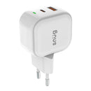 Snug USB/Type-C Wall Charger 35W with MFI Cable - White (SNP-TR-35BUC-MF)