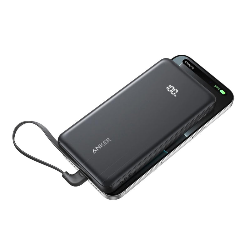 Anker Zolo Power Bank 10000mAh 22.5W With Built-In USB-C Cable - Black