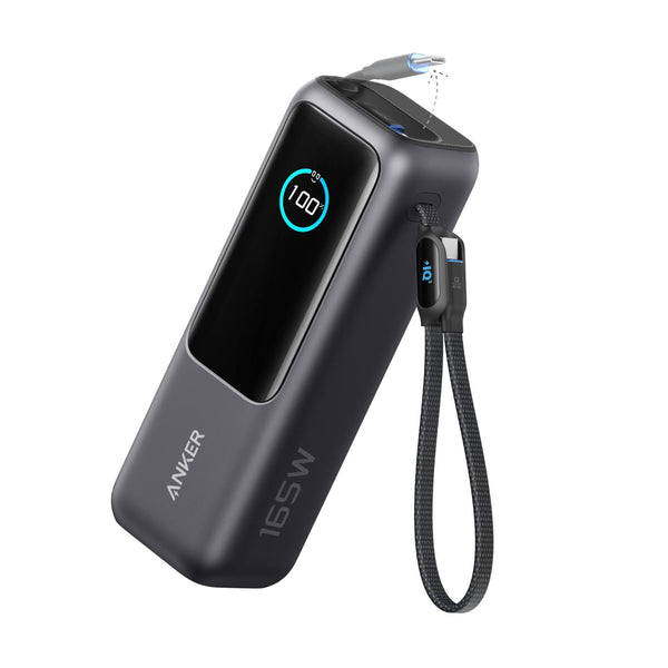 Anker Laptop Power Bank With Retractable Cables 20000mAh 165W - Dark Grey (A1695H11)