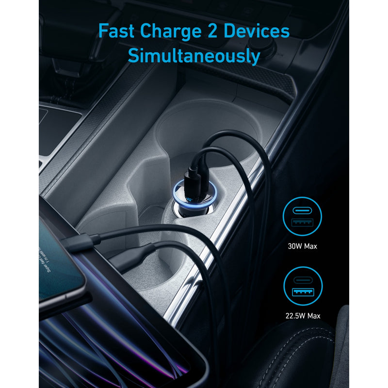 Anker 323 Car Charger 52.5W - Black (A2735H11)
