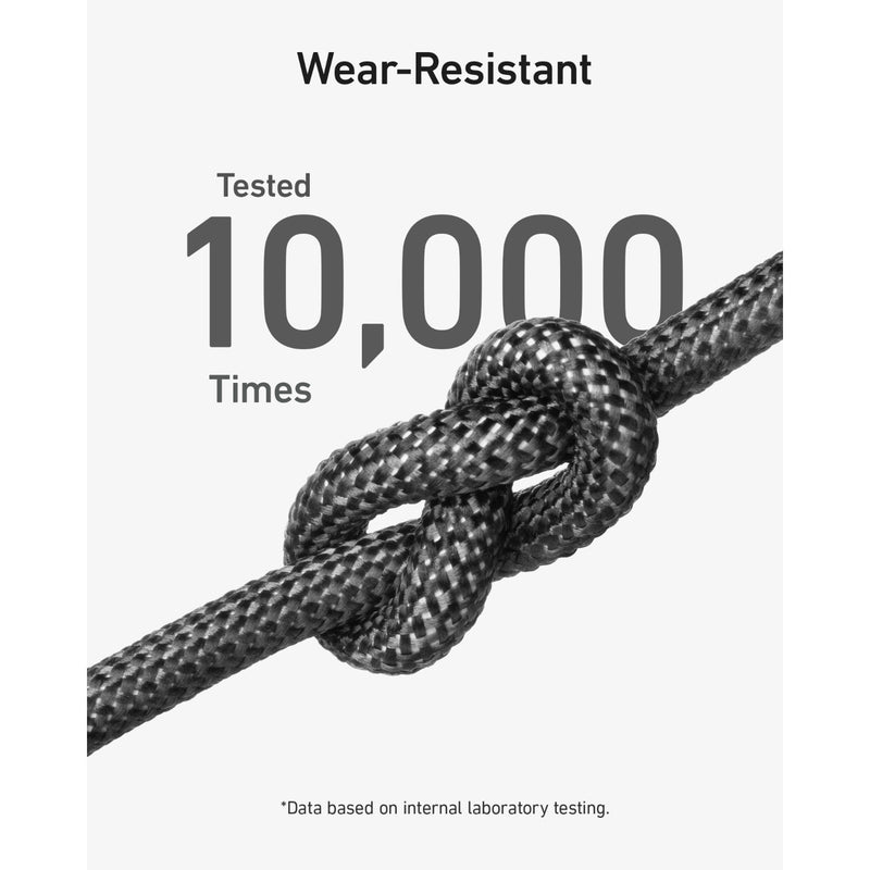 Anker 544 Bio-Based USB C-USB C Cable Fast Charging 140W 0.9M Cable - Black (A80F5H11)