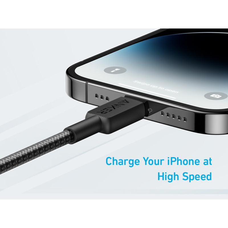 Anker 322 PowerLine USB C to MFI 0.9M 60W Cable - Black (A81B5H11)