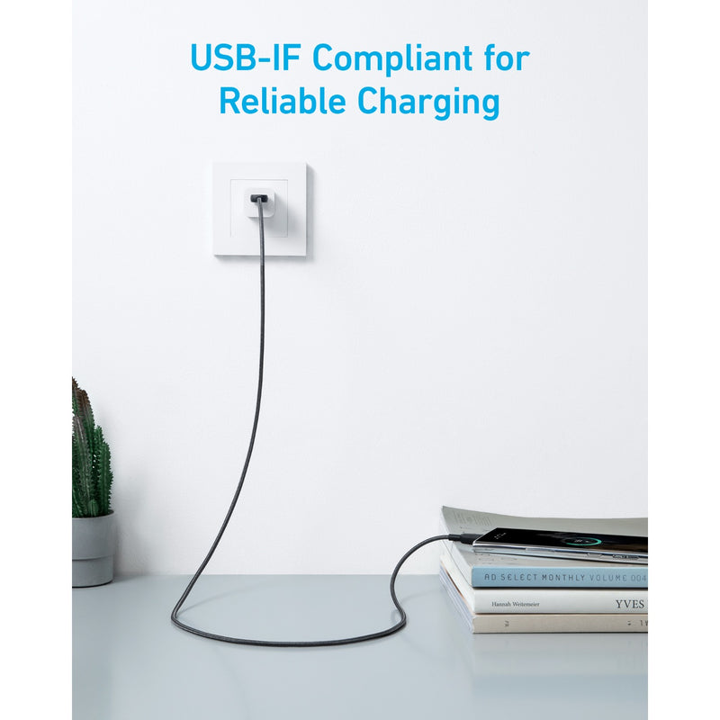 Anker 322 PowerLine USB A to USB C 0.9M Cable - Black (A81H5H11)
