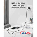 Anker USB C-USB C 1.8 Metre Fast Charging 240W Braided Cable - Black (A82E2H12)
