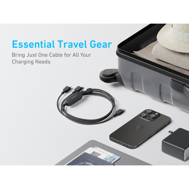 Anker 2-In-1 USB-C To USB-C Cable 140W 1.2M Cable - Black (A8895H11)