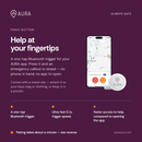 Black Aura Panic Button With Holder