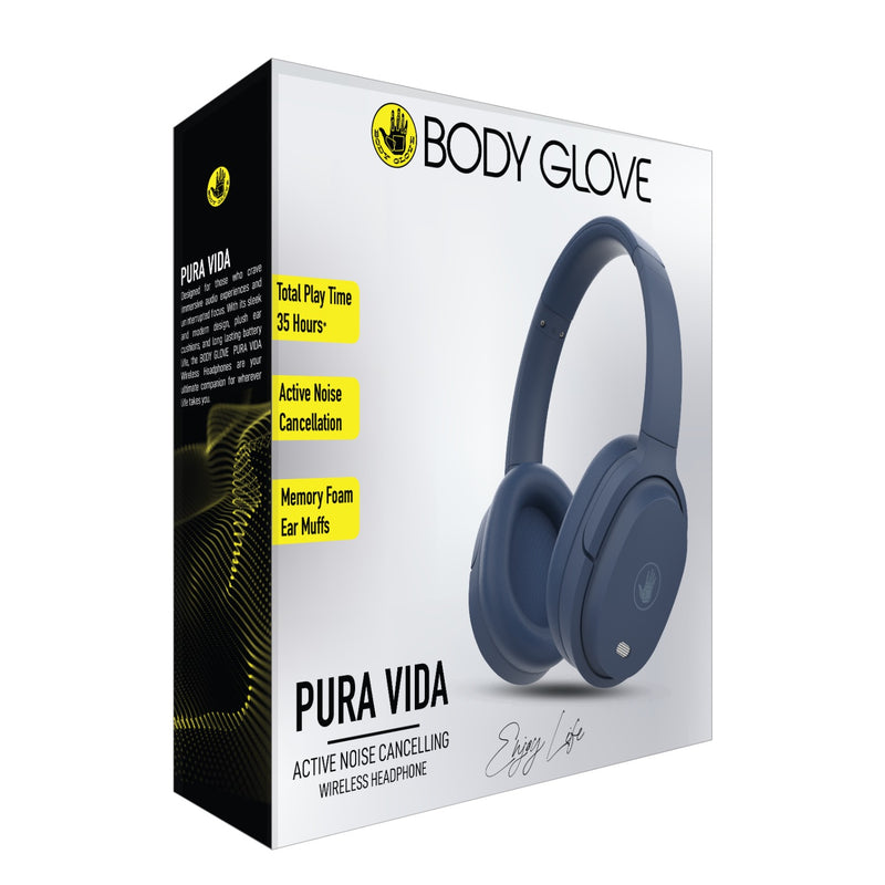 Body Glove PURA VIDA ANC Wireless Over-Ear Headphone - Blue (BGAU-HPPURAV-BU)