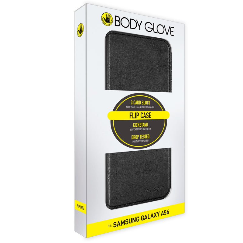 Body Glove Flip Series - Samsung Galaxy A56 - Black (BGFLP-GA56-BK)