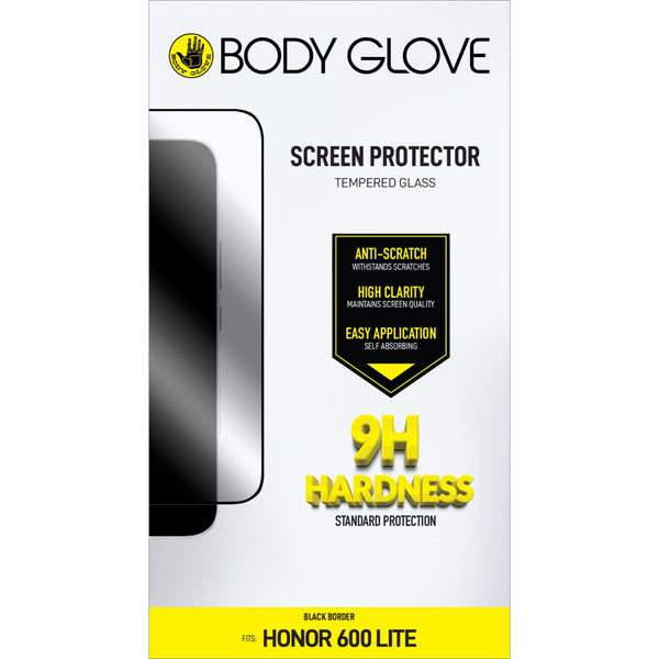 Body Glove Tempered Glass Screen Protector - HONOR 600 Lite - Black Border (BGSGFGTG-HN600L)