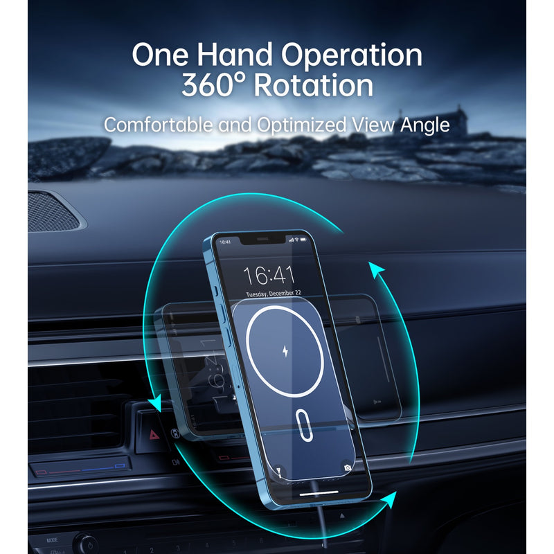 Choetech Magnetic Wireless Car Charger T200-F 15W - Black (CHO-T200-F-BK)