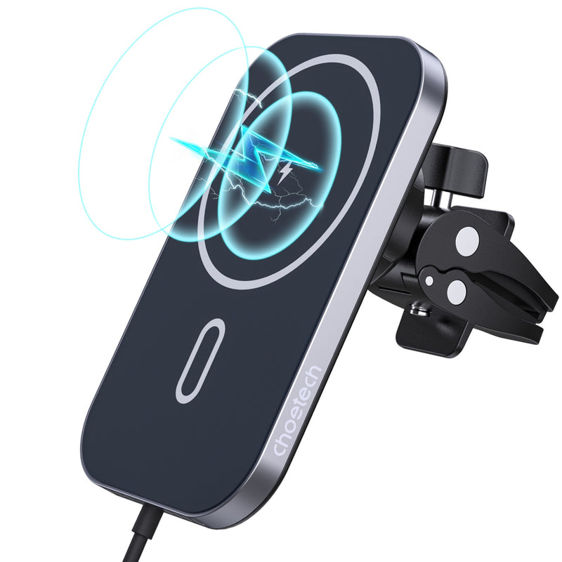 Choetech Magnetic Wireless Car Charger T200-F 15W - Black (CHO-T200-F-BK)