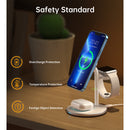 Choetech Fast Wireless 3 In 1 Magnetic Charging Stand T585-F 15W - White (CHO-T585-FV12-W)