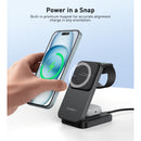 Choetech Fast Wireless 3 In 1 Magnetic Charging Stand T611-F 15W - Black (CHO-T611-F-BK)