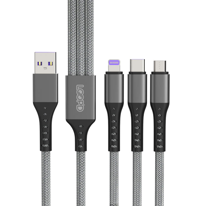 LOOP'D Lite 3 in 1 Multi Cable - 1.2 Metre