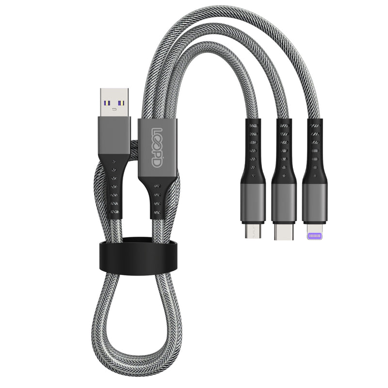 LOOP'D Lite 3 in 1 Multi Cable - 1.2 Metre