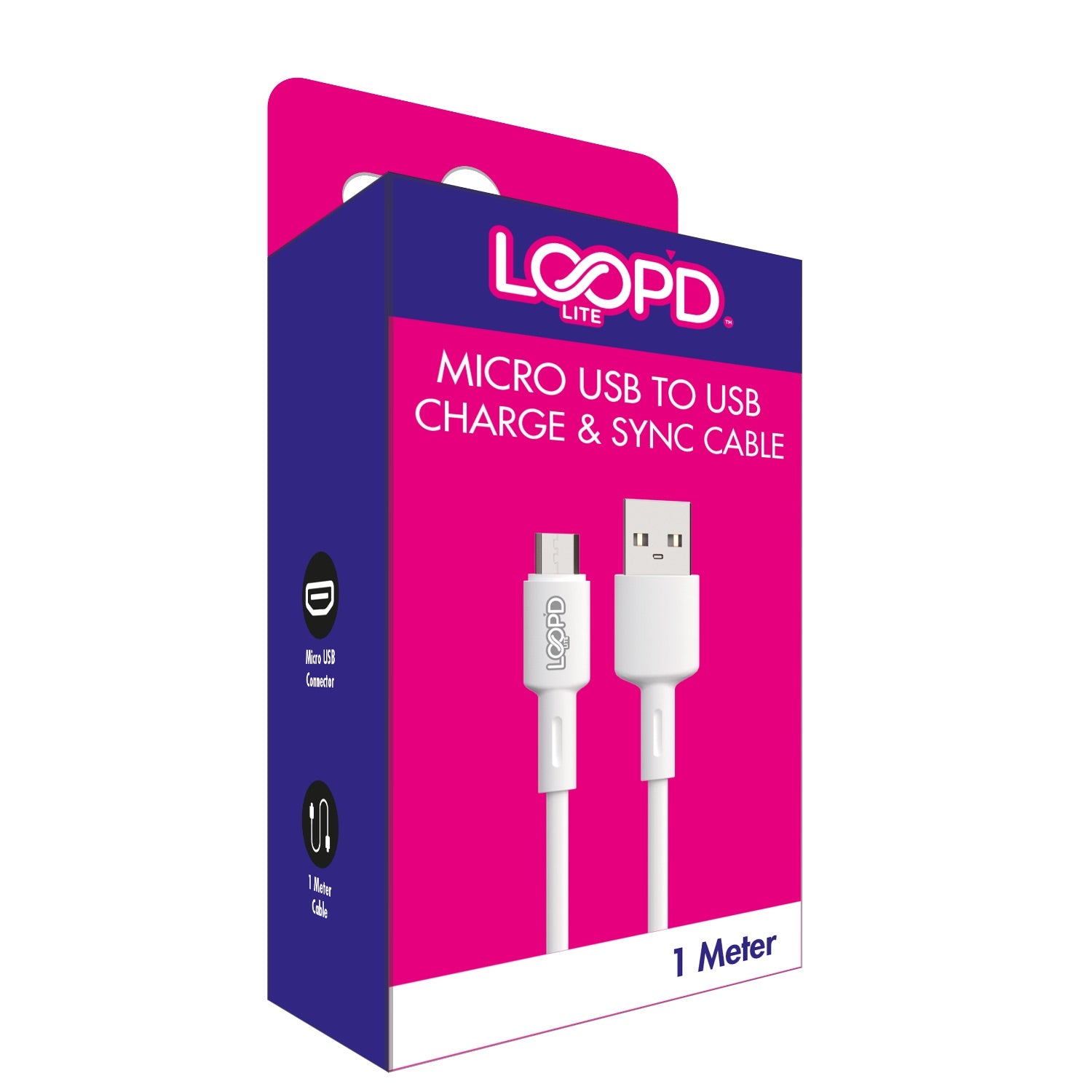 Dis Usb Cable LOOP'D LITE USB To Micro USB Cable - 1 Meter (DIS-MICROCBLE-H)