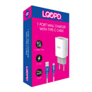 LOOP'D 1 Port Home Charger With Type-C Cable 10.5W