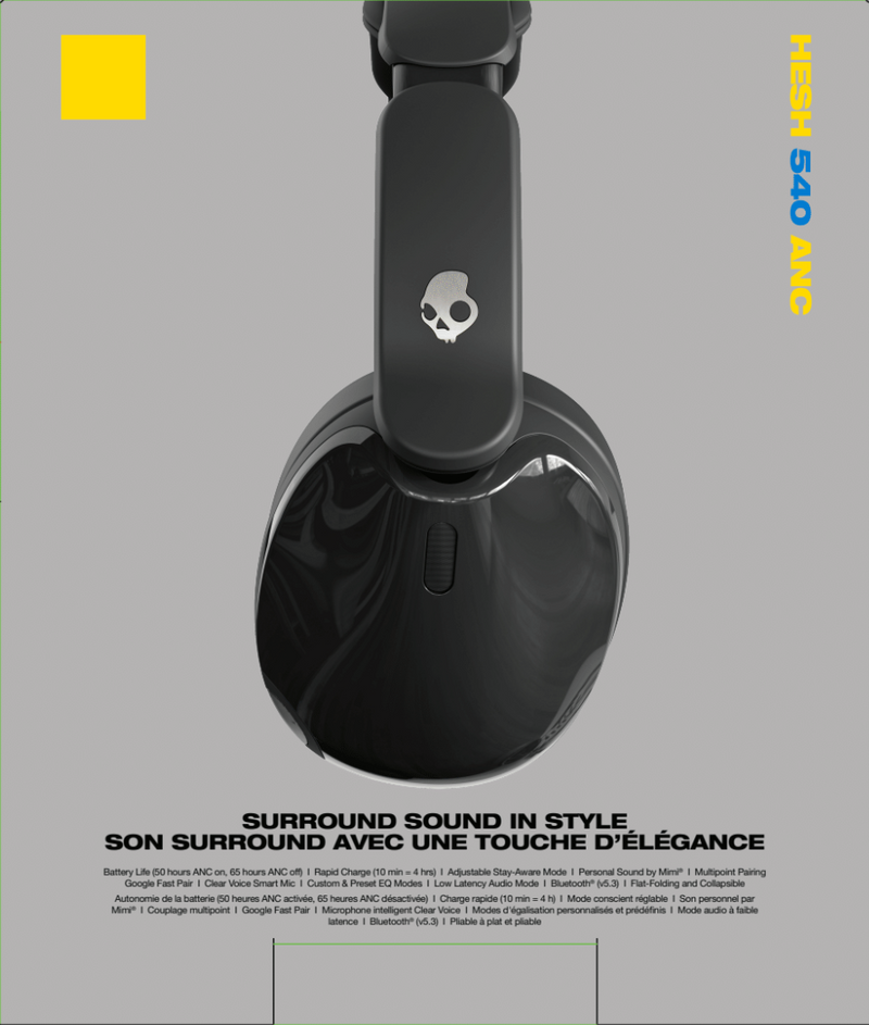 Skullcandy Hesh® 540 ANC Noise Cancelling Wireless Headphones - Black (S6HAW-T740)