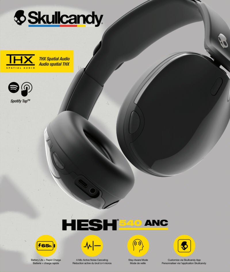 Skullcandy Hesh® 540 ANC Noise Cancelling Wireless Headphones - Black (S6HAW-T740)