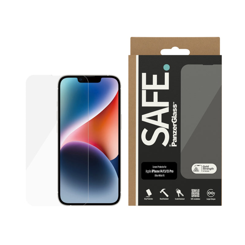 SAFE. By PanzerGlass Screen Protector Ultra Wide Fit - Apple iPhone 14 / iPhone 13 / iPhone 13 Pro (SAFE95148)