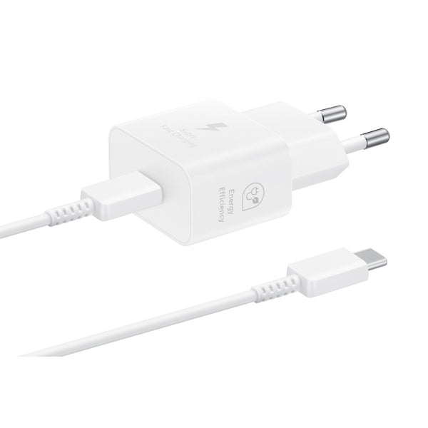 Samsung 1 Type C Port GaN Travel Adapter With Cable - 25W - White