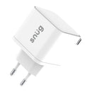 Snug 1 Port PD Charger With Retractable Cable - 35W - White (SNPW-1P35WRET-W)
