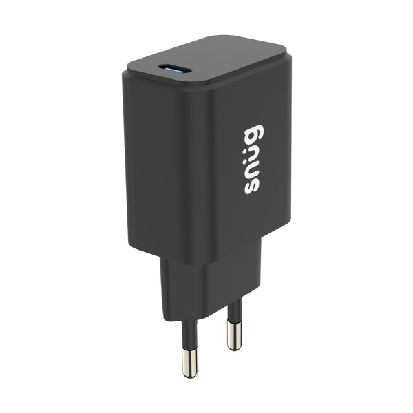 Snug 1 Port Mini Type C PD Home Charger - 25W - Black (SNPW-1PORT25-BK)