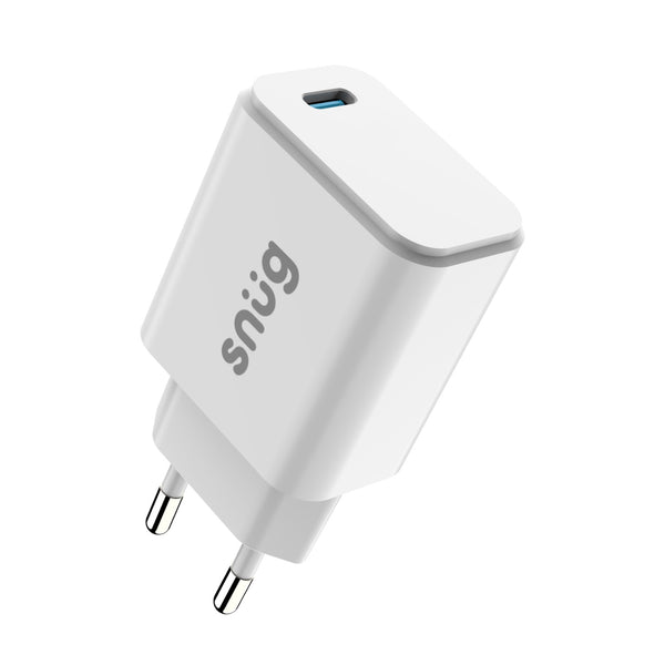 Snug 1 Port Mini Type C PD Home Charger - 25W - White (SNPW-1PORT25-WH)