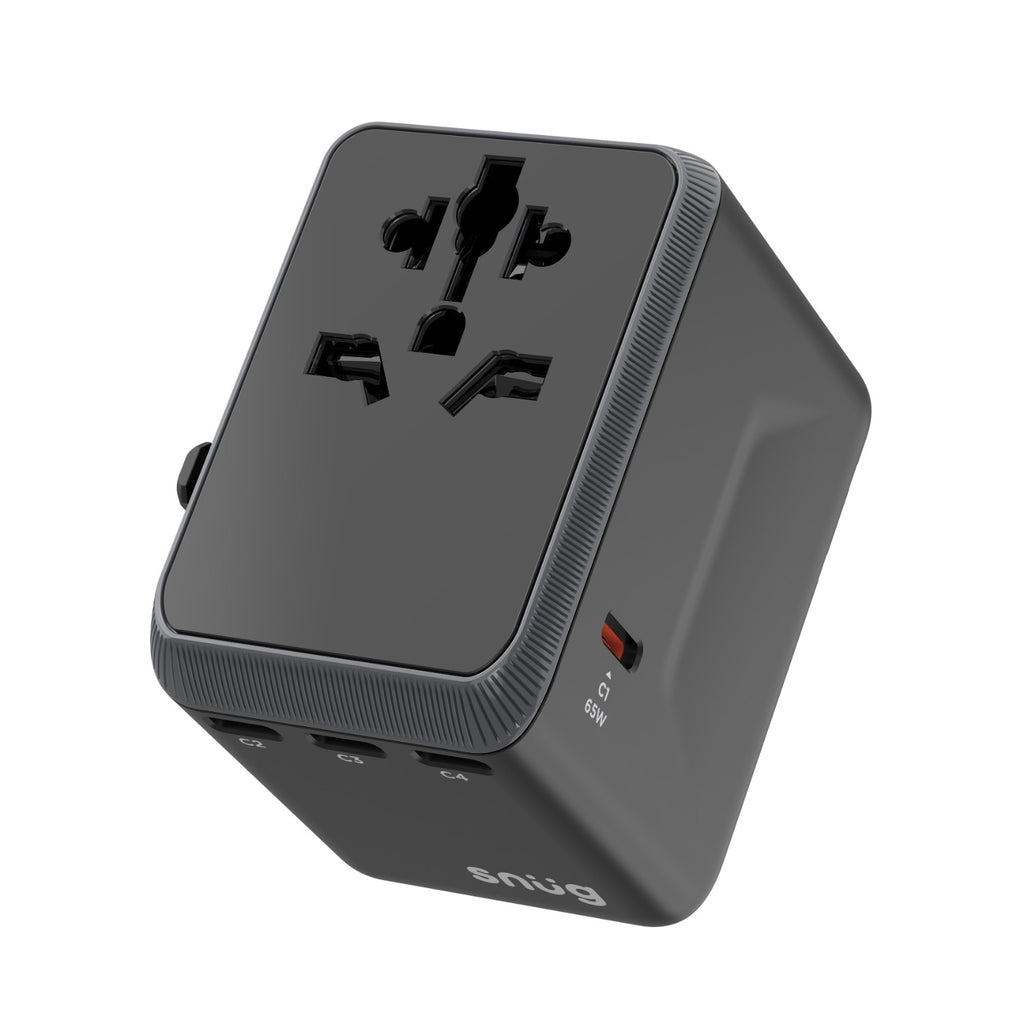Snug Adapter SNUG 5 Port Universal Travel Adapter - 65W - Black (SNPW-UNI65W-B)