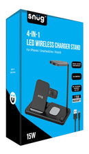 Snug Wireless 4-In-1 LED Lamp Charger 15W - Black (SNWI-LED4IN1-BK)