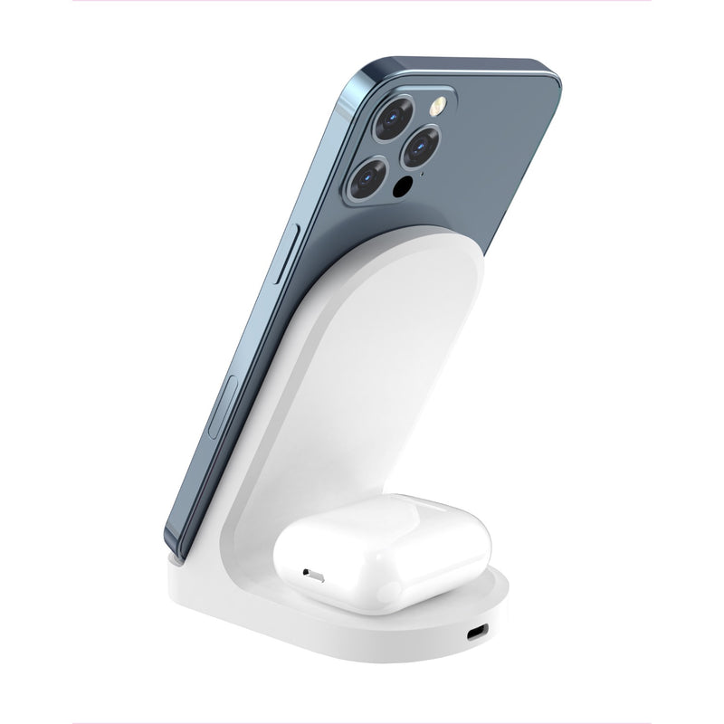 Snug Wireless 2-In-1 Stand Charger 15W - White (SNWI-STD2IN1-WH)