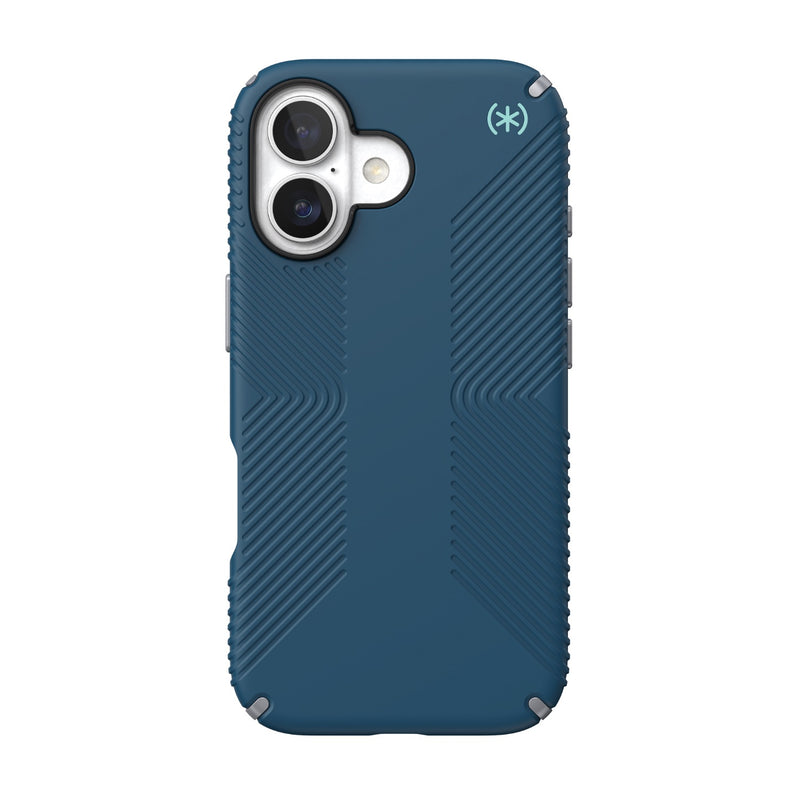 Speck Presidio2 Grip MagSafe Case - Apple iPhone 17 Pro Max - Blue & Silver (SPK150958-3261)