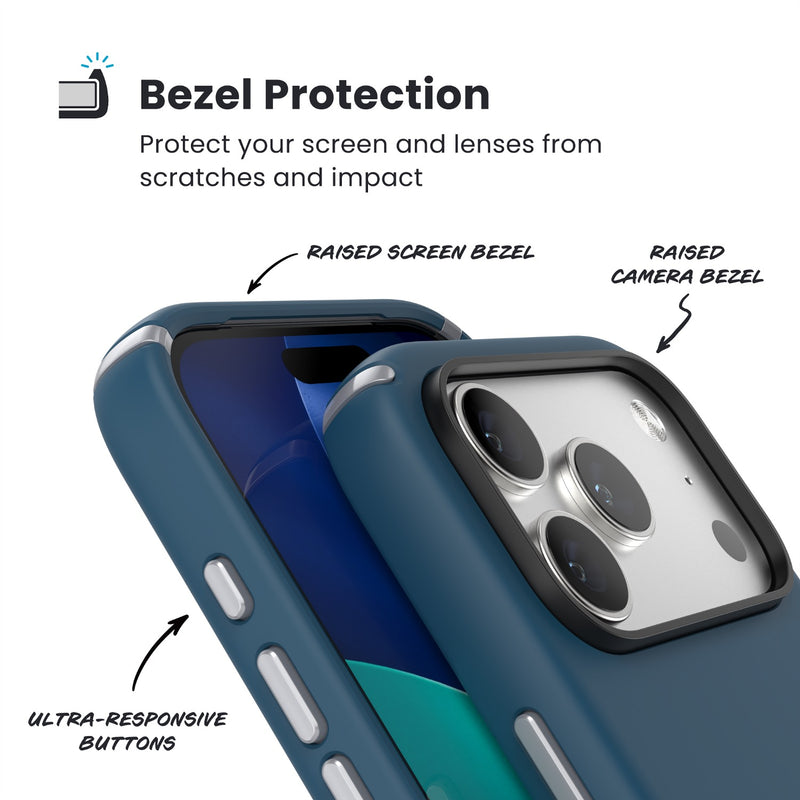 Speck Presidio2 Pro MagSafe Case - Apple iPhone 17 Pro - Blue & Silver (SPK151020-3261)