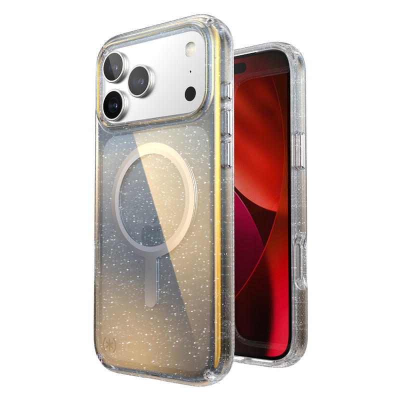 Speck Presidio Lux MagSafe Case - Apple iPhone 17 Pro Max - Silver Glitter (SPK151027-3274)
