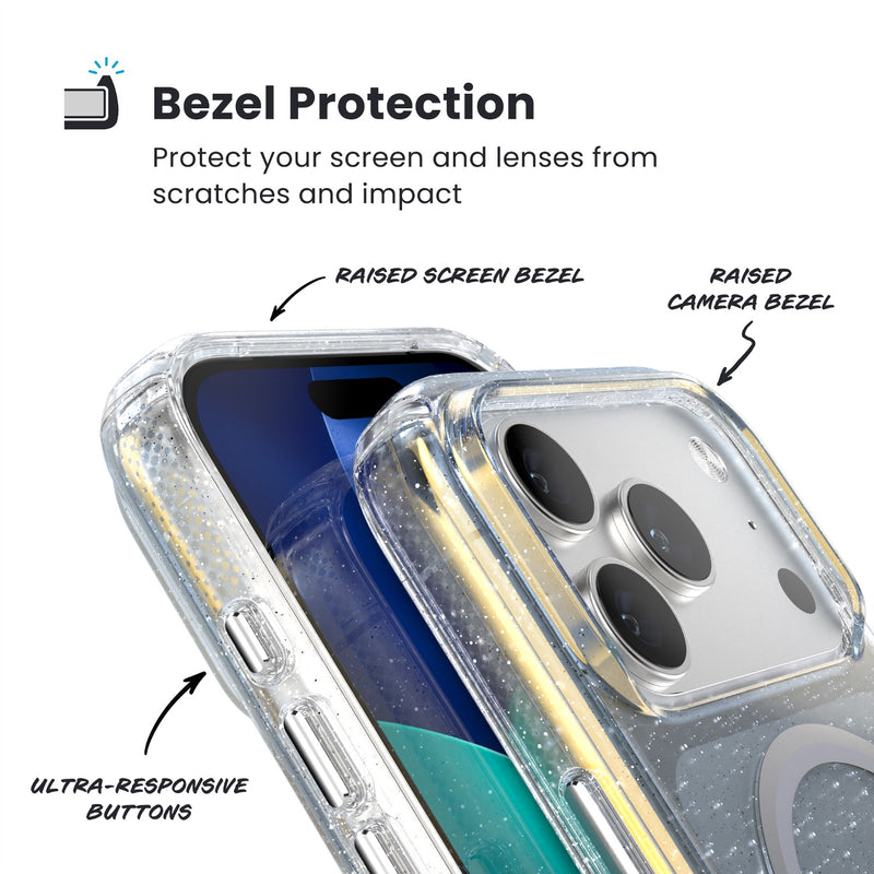 Speck Presidio Lux MagSafe Case - Apple iPhone 17 Pro Max - Silver Glitter (SPK151027-3274)