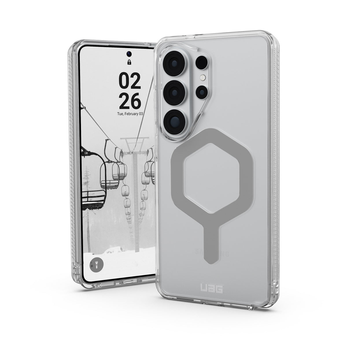 custype スマホケース - Samsung S26 Ultra UAG Plyo Magnetic Case - Samsung Galaxy S26 Ultra - Ice & Silver (UAG-