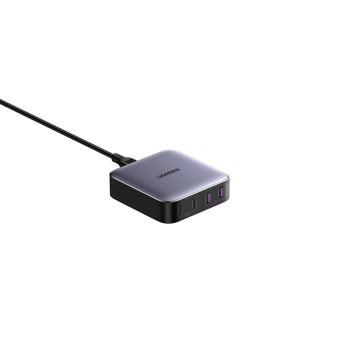 UGREEN 4 Port GaN Wall Charger With Cable - Grey (UG-CD328-90928)