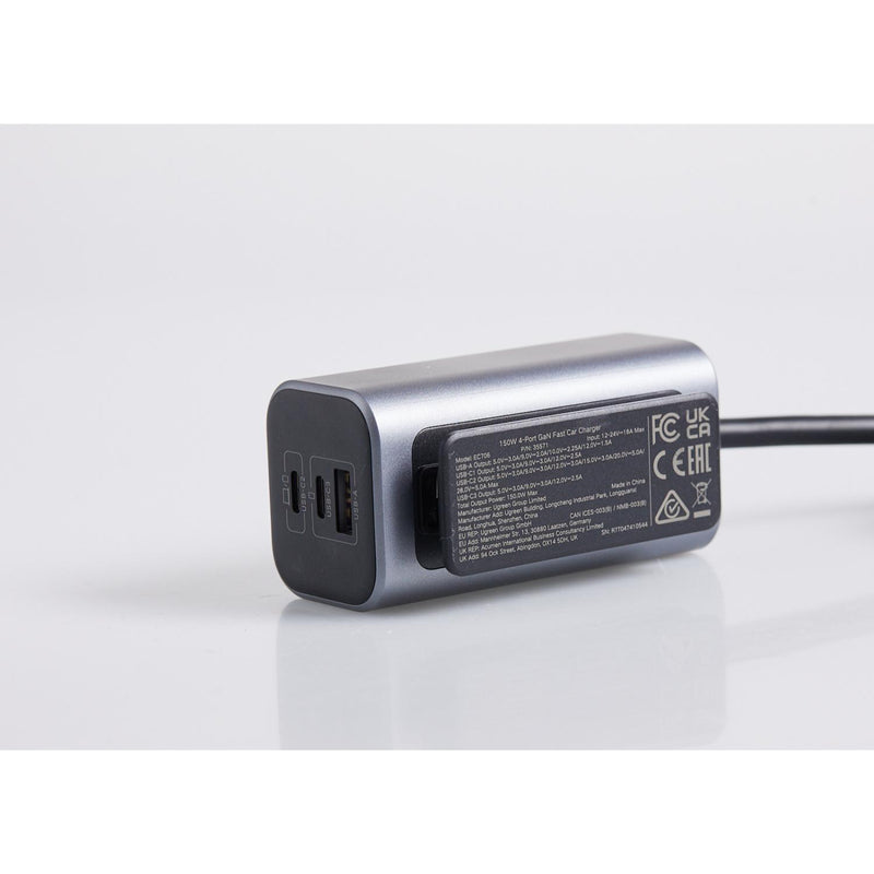 UGREEN GaN 4 Port Car Charger 150W - Grey & Black (UG-EC706-35571)