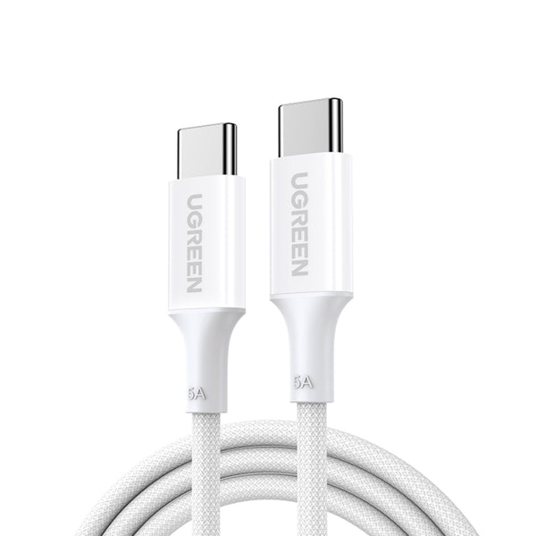 UGREEN Type-C To Type-C Braided Cable 100W 2 Metre - White (UG-L502-35221)
